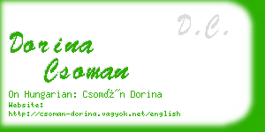 dorina csoman business card